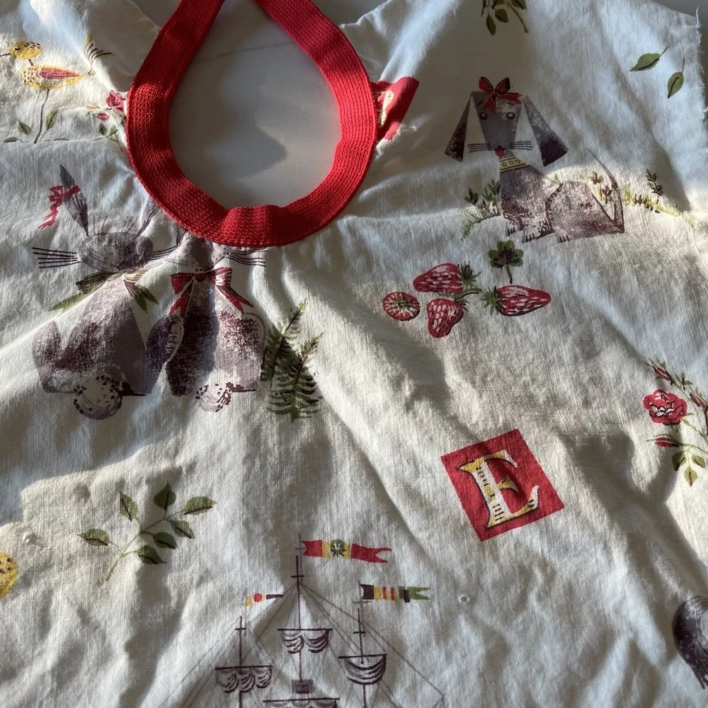 Bib Apron Smock Handmade Child's Baby Cotton Vintage